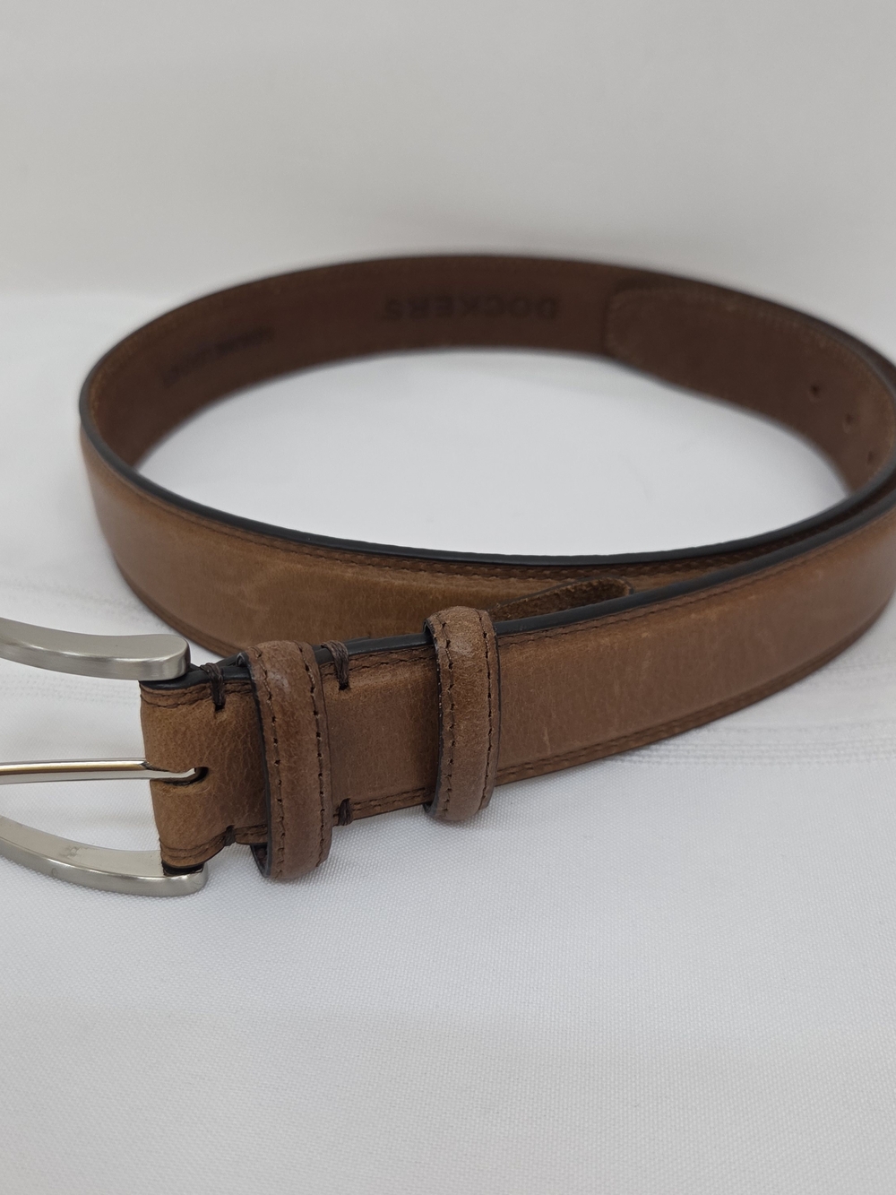 Dockers Men’s Light Brown Genuine Leather Belt Sz 34